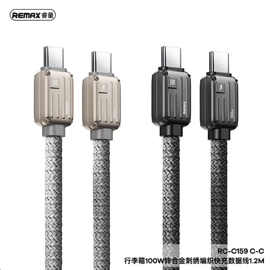Type C To C Zinc Alloy Shell 100w Fast Charging Cable