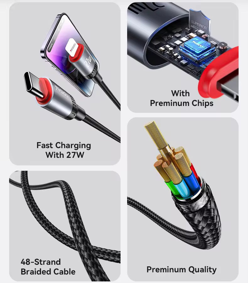 Fast Charging Type C To Lightning Cable