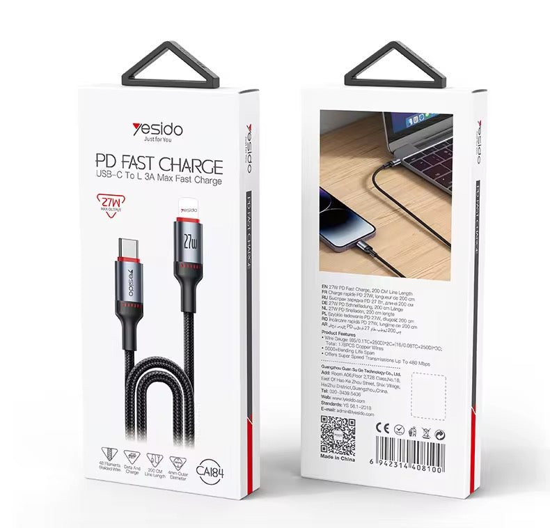 Fast Charging Type C To Lightning Cable