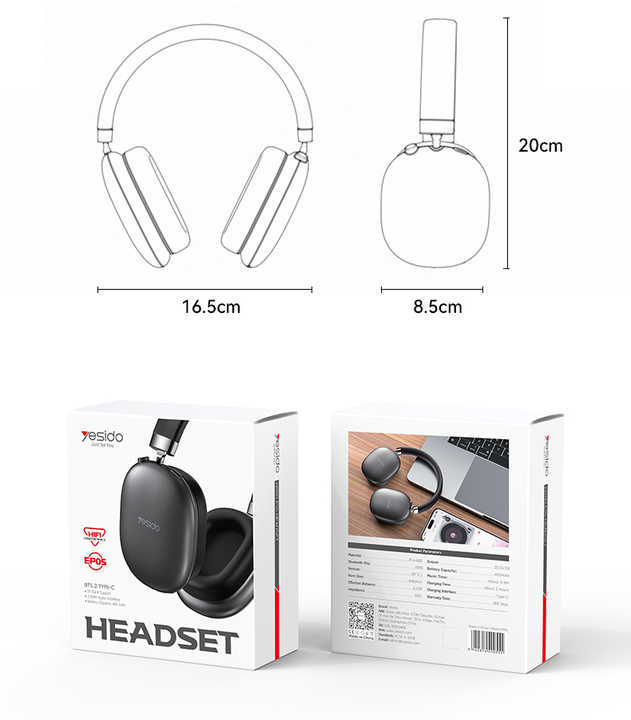 Stylish Wireless Bluetooth Headphones with Extra Bass and Noise Isolation for Amazing Sound Experience - Audio, Electronic